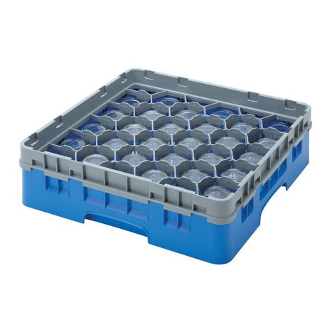 Cambro Camrack Blue 30 Compartments Max Glass Height 92mm - CZ133  Cambro   