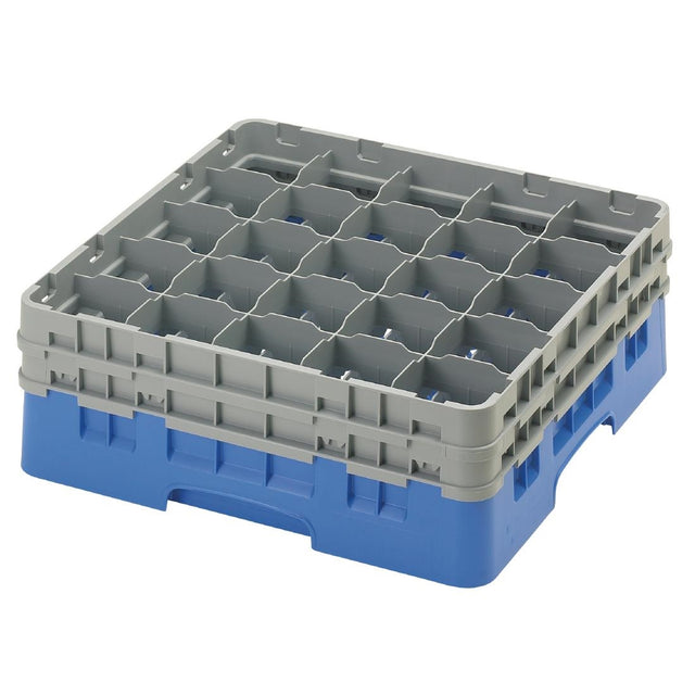 Cambro Camrack Blue 25 Compartments Max Glass Height 156mm - CZ142  Cambro   