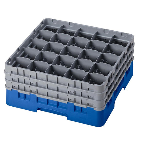 Cambro Camrack Blue 25 Compartments Max Glass Height 197mm - CZ144  Cambro   