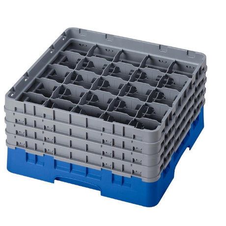 Cambro Camrack Blue 25 Compartments Max Glass Height 215mm - CZ145  Cambro   