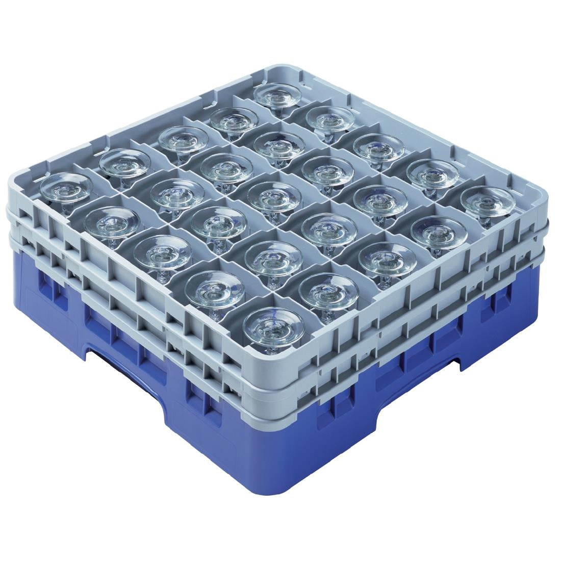 Cambro Camrack Blue 20 Compartments Max Glass Height 156mm - CZ152  Cambro   