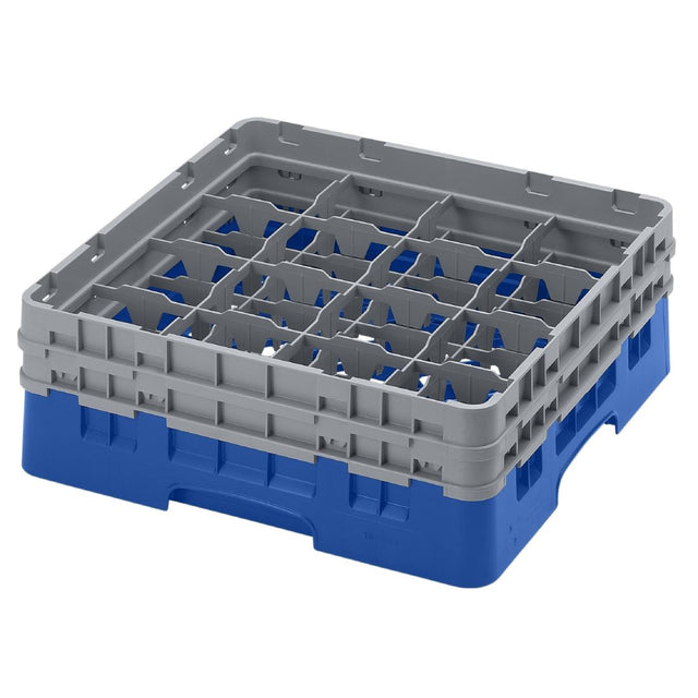 Cambro Camrack Blue 16 Compartments Max Glass Height 133mm - CZ162  Cambro   