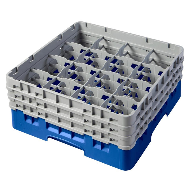 Cambro Camrack Blue 16 Compartments Max Glass Height 174mm - CZ163  Cambro   
