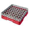 Cambro Camrack Red 49 Compartments Max Glass Height 92mm - CZ170  Cambro   