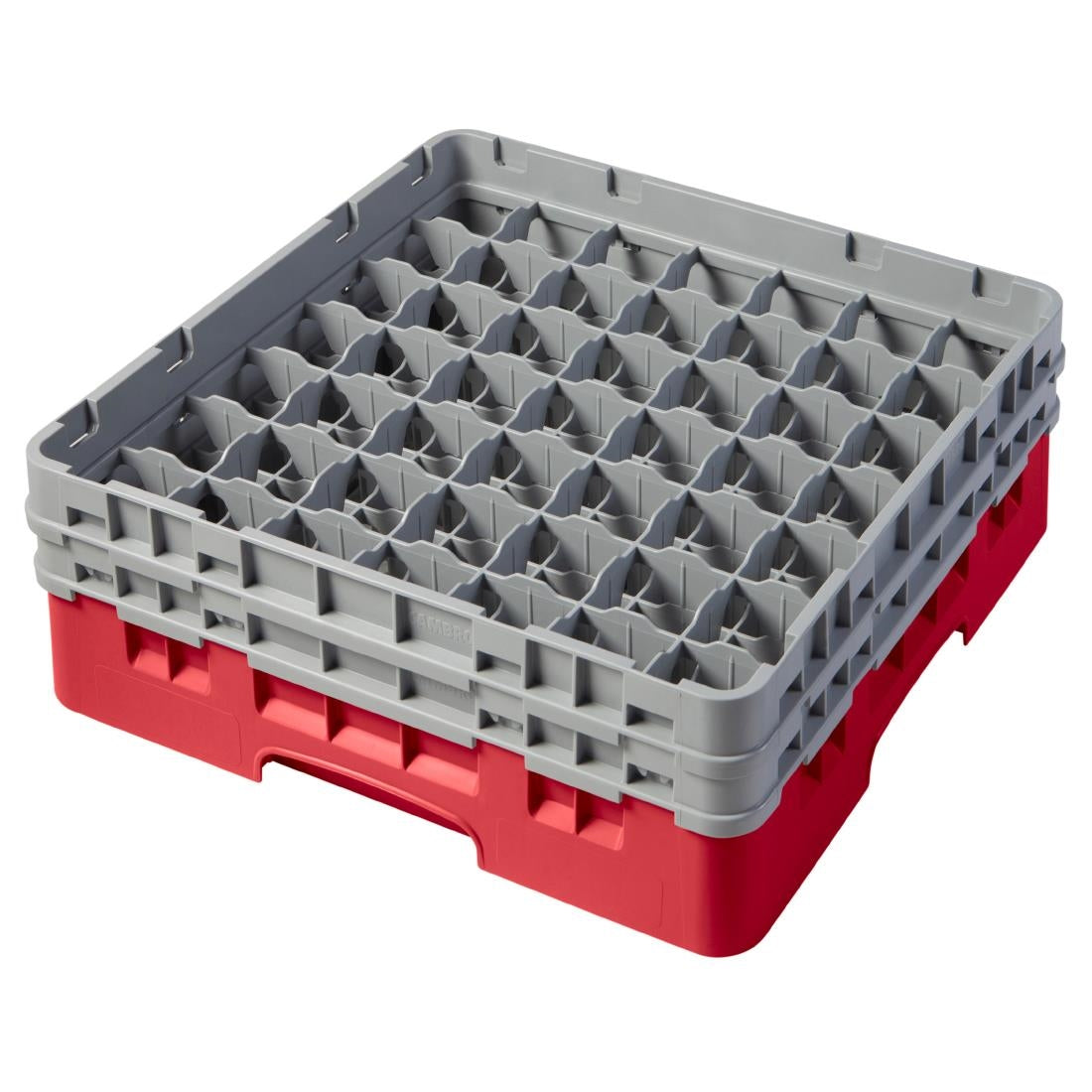 Cambro Camrack Red 49 Compartments Max Glass Height 120mm - CZ171  Cambro   