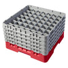 Cambro Camrack Red 49 Compartments Max Glass Height 258mm - CZ174  Cambro   
