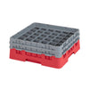 Cambro Camrack Red 36 Compartments Max Glass Height 133mm - CZ177  Cambro   