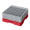 Cambro Camrack Red 36 Compartments Max Glass Height 174mm - CZ179  Cambro   