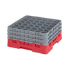 Cambro Camrack Red 36 Compartments Max Glass Height 197mm - CZ180  Cambro   