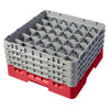 Cambro Camrack Red 36 Compartments Max Glass Height 215mm - CZ181  Cambro   