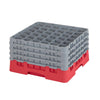 Cambro Camrack Red 36 Compartments Max Glass Height 238mm - CZ182  Cambro   