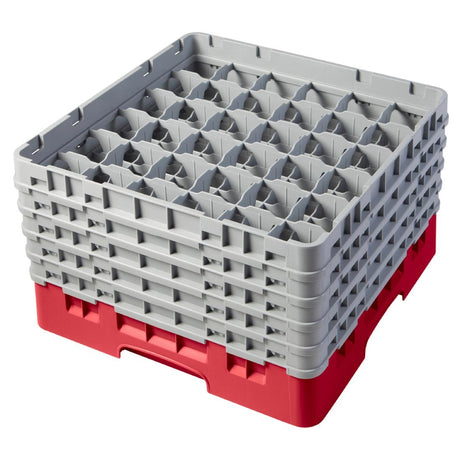 Cambro Camrack Red 36 Compartments Max Glass Height 258mm - CZ183  Cambro   