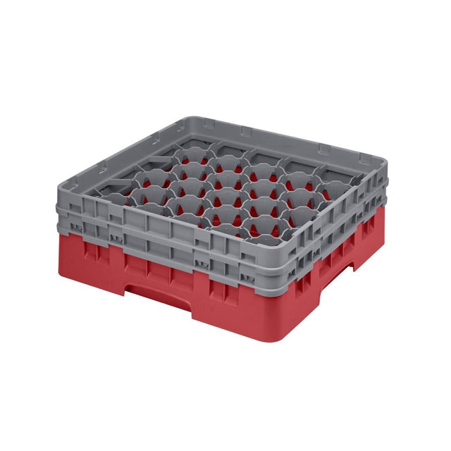 Cambro Camrack Red 30 Compartments Max Glass Height 133mm - CZ187  Cambro   