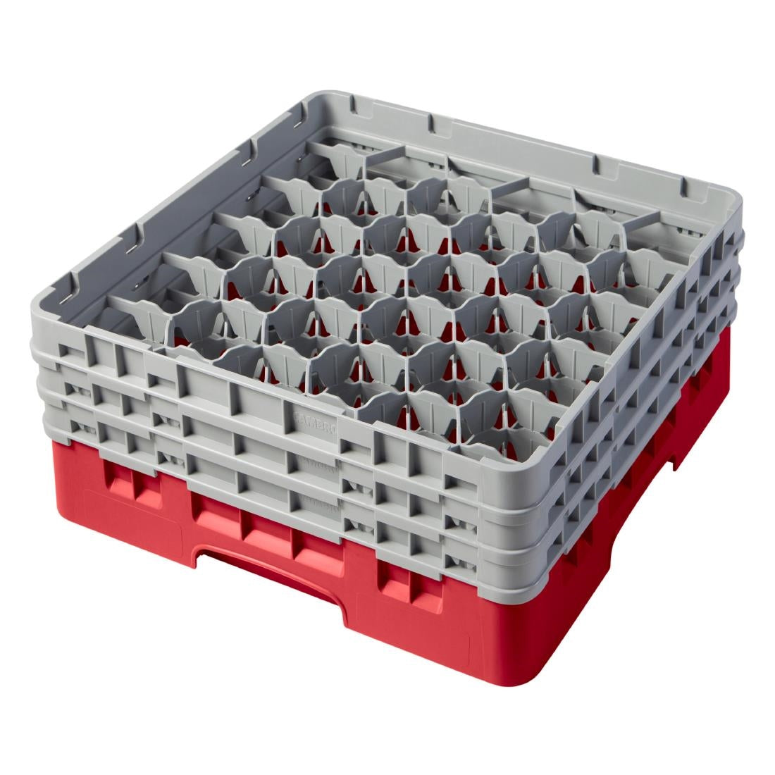 Cambro Camrack Red 30 Compartments Max Glass Height 174mm - CZ188  Cambro   