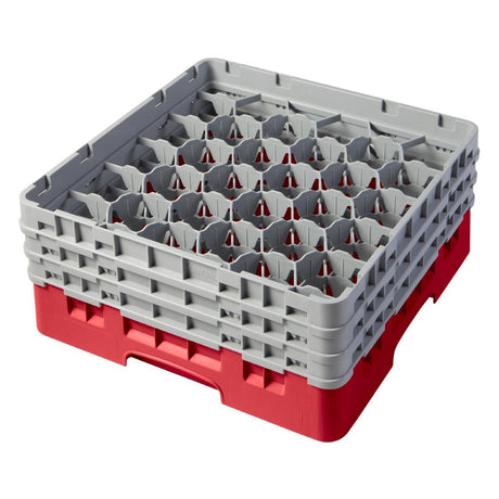 Cambro Camrack Red 30 Compartments Max Glass Height 174mm - CZ188  Cambro   