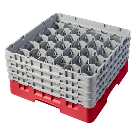 Cambro Camrack Red 30 Compartments Max Glass Height 215mm - CZ189  Cambro   