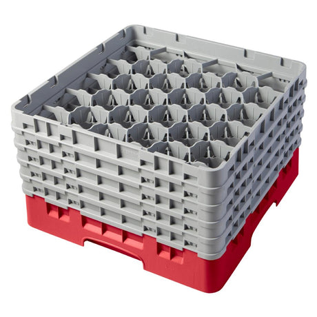 Cambro Camrack Red 30 Compartments Max Glass Height 258mm - CZ190  Cambro   
