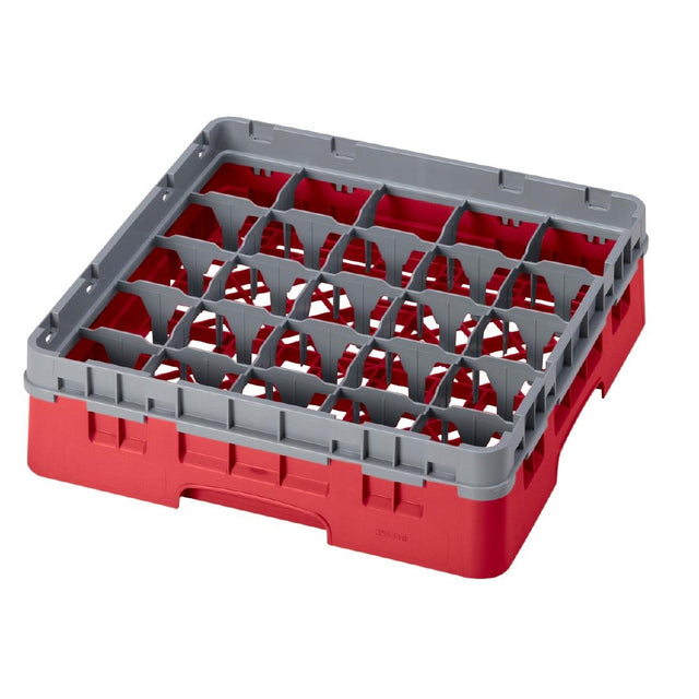 Cambro Camrack Red 25 Compartments Max Glass Height 92mm - CZ192  Cambro   
