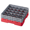 Cambro Camrack Red 25 Compartments Max Glass Height 133mm - CZ194  Cambro   