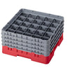 Cambro Camrack Red 25 Compartments Max Glass Height 215mm - CZ197  Cambro   