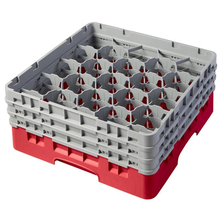 Cambro Camrack Red 20 Compartments Max Glass Height 174mm - CZ206  Cambro   