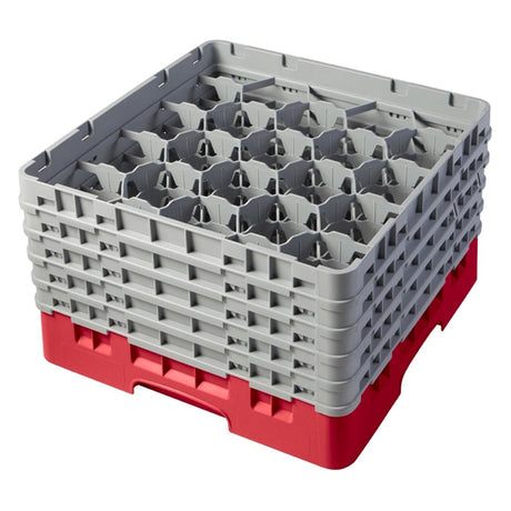 Cambro Camrack Red 20 Compartments Max Glass Height 258mm - CZ209  Cambro   