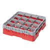 Cambro Camrack Red 16 Compartments Max Glass Height 279mm - CZ213  Cambro   