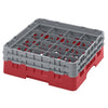 Cambro Camrack Red 16 Compartments Max Glass Height 133mm - CZ214  Cambro   