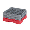 Cambro Camrack Red 16 Compartments Max Glass Height 197mm - CZ217  Cambro   