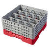Cambro Camrack Red 16 Compartments Max Glass Height 215mm - CZ218  Cambro   