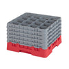 Cambro Camrack Red 16 Compartments Max Glass Height 279mm - CZ220  Cambro   