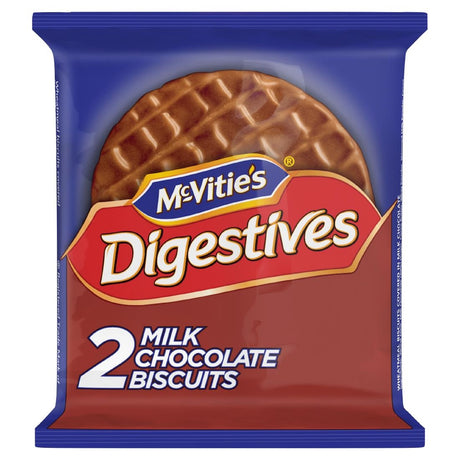 McVitie's Milk Chocolate Digestives Twin Biscuit Packs (Pack of 24 x 2 Biscuits) - CZ289  McVities   