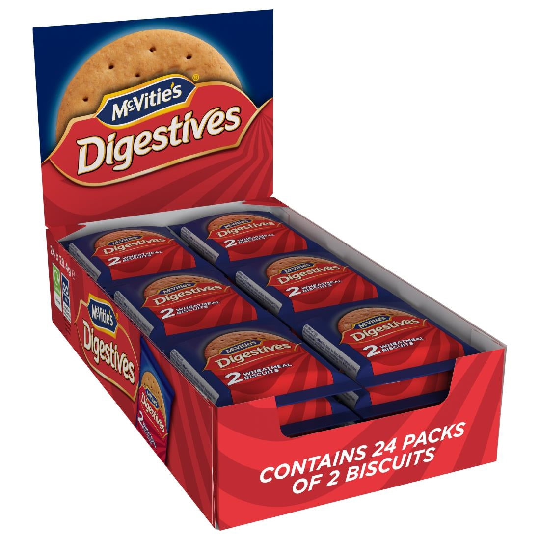 McVitie's Digestives Twin Biscuit Packs (Pack of 24 x 2 Biscuits) - CZ290  McVities   