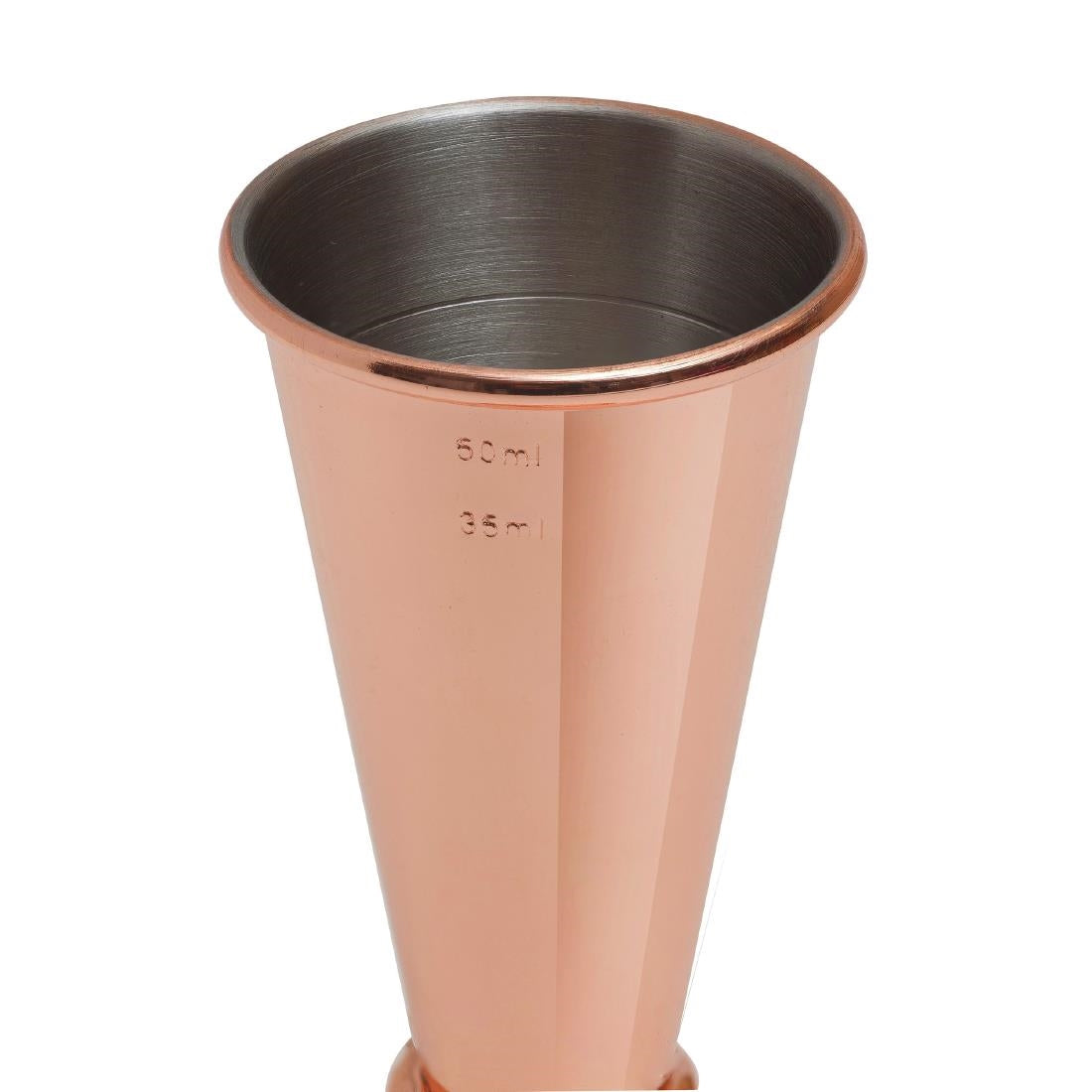 Beaumont Copper Plated Banded Jigger Measure 25ml/35ml/50ml - CZ352  Beaumont   