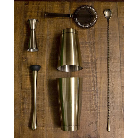 Beaumont Mezclar Throwing Strainer Antique Brass Plated - CZ408  Beaumont   
