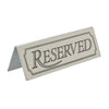 Beaumont Reserved Stainless Steel Table Sign - CZ427  Beaumont   