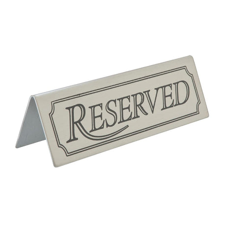 Beaumont Reserved Stainless Steel Table Sign - CZ427  Beaumont   