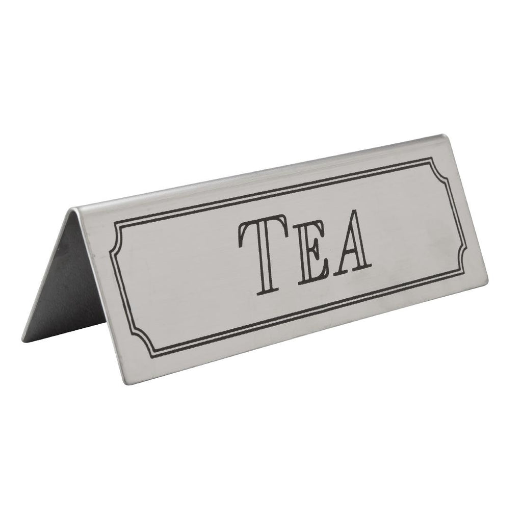 Beaumont Tea Stainless Steel Table Sign - CZ430  Beaumont   