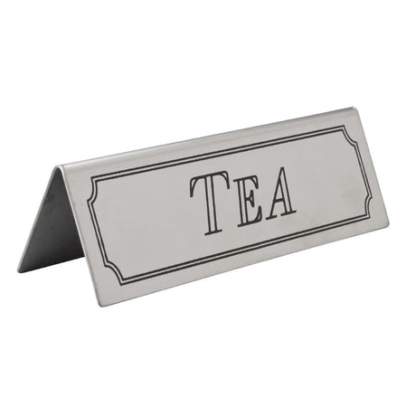 Beaumont Tea Stainless Steel Table Sign - CZ430  Beaumont   