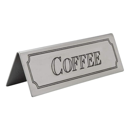 Beaumont Coffee Stainless Steel Table Sign - CZ431  Beaumont   