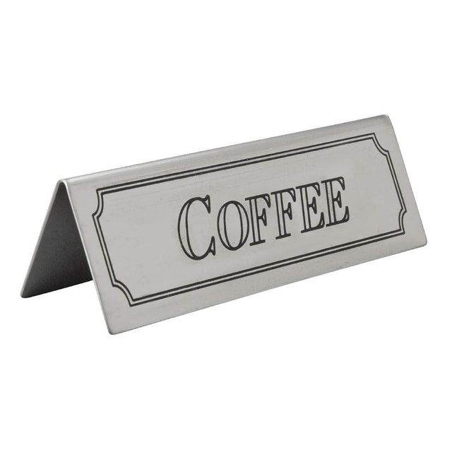 Beaumont Coffee Stainless Steel Table Sign - CZ431  Beaumont   