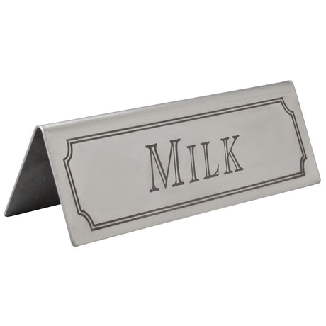 Beaumont Milk Stainless Steel Table Sign - CZ432  Beaumont   