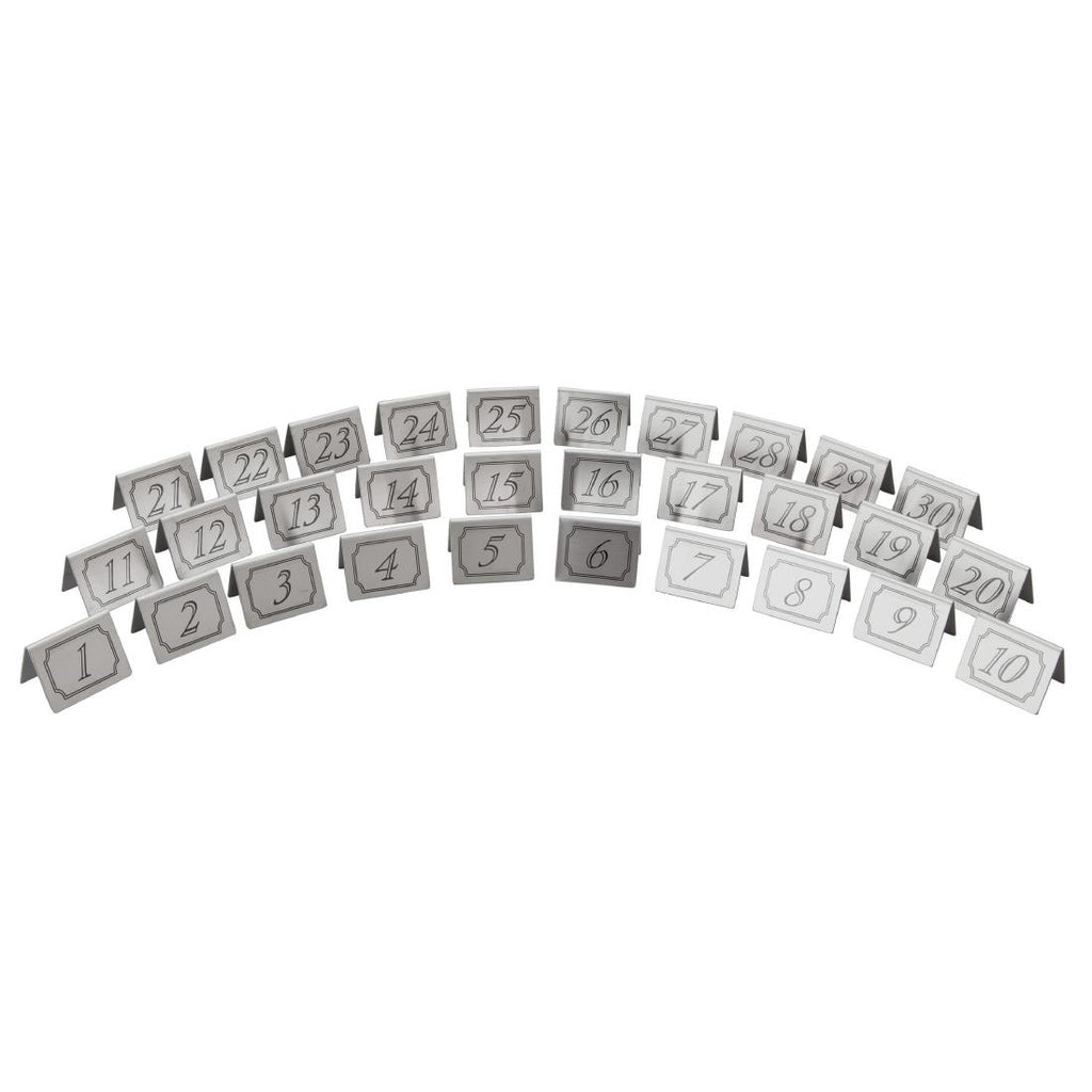 Beaumont Stainless Steel Table Numbers 11-20 - CZ434  Beaumont   