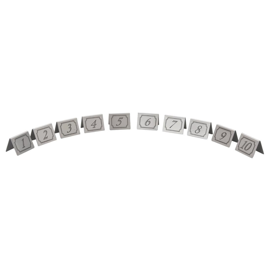 Beaumont Stainless Steel Table Numbers 1-10 - CZ433  Beaumont   