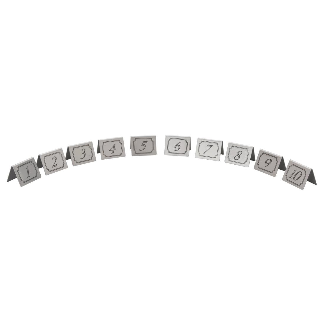 Beaumont Stainless Steel Table Numbers 1-10 - CZ433  Beaumont   