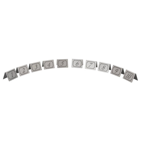 Beaumont Stainless Steel Table Numbers 1-10 - CZ433  Beaumont   
