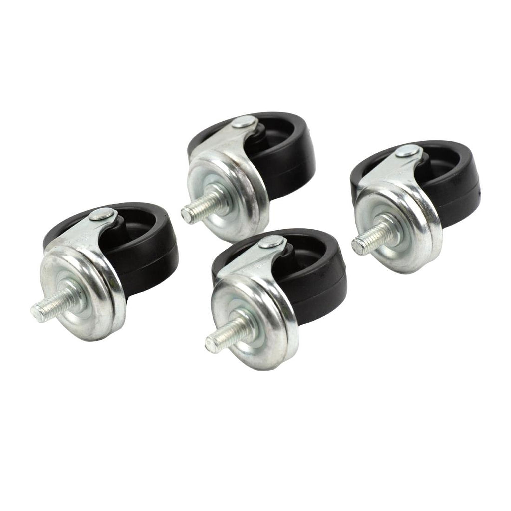 Beaumont Bottle Skip Castors Black (Pack of 4) - CZ446  Beaumont   