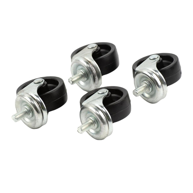 Beaumont Bottle Skip Castors Black (Pack of 4) - CZ446  Beaumont   