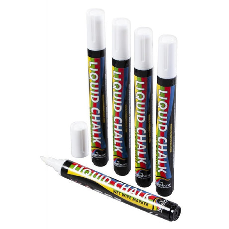 Beaumont Chisel Liquid Chalk Pen White 5mm (Pack of 5) - CZ475  Beaumont   
