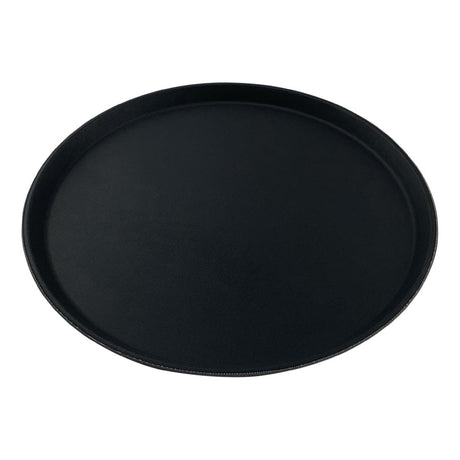 Beaumont Non-Slip Round Tray Black 280mm - CZ494  Beaumont   